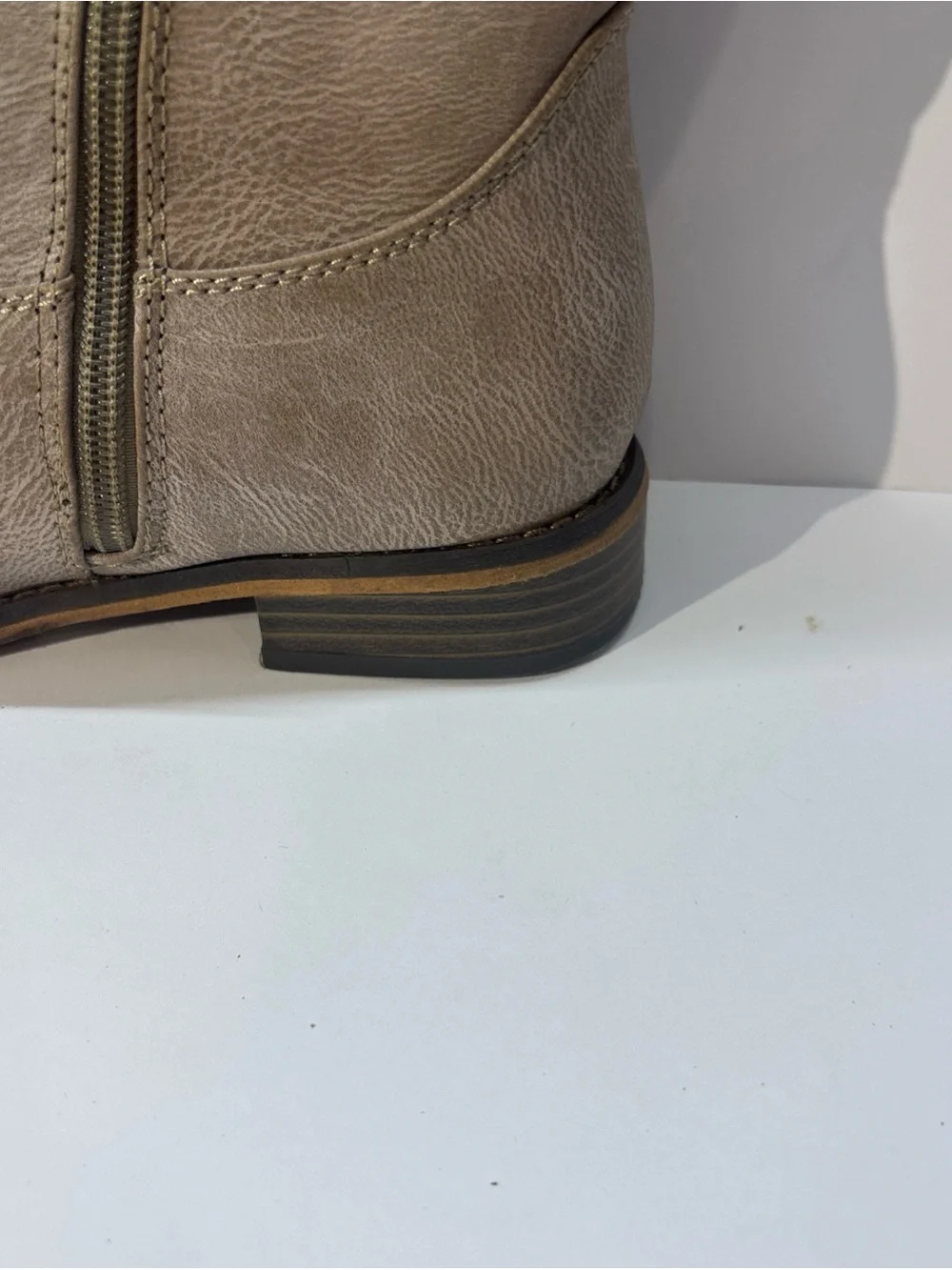 Breckelles Women's Knee high  Riding Boots in Taupe size 8